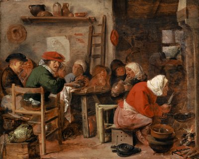 A Peasant Meal by Adriaen Brouwer